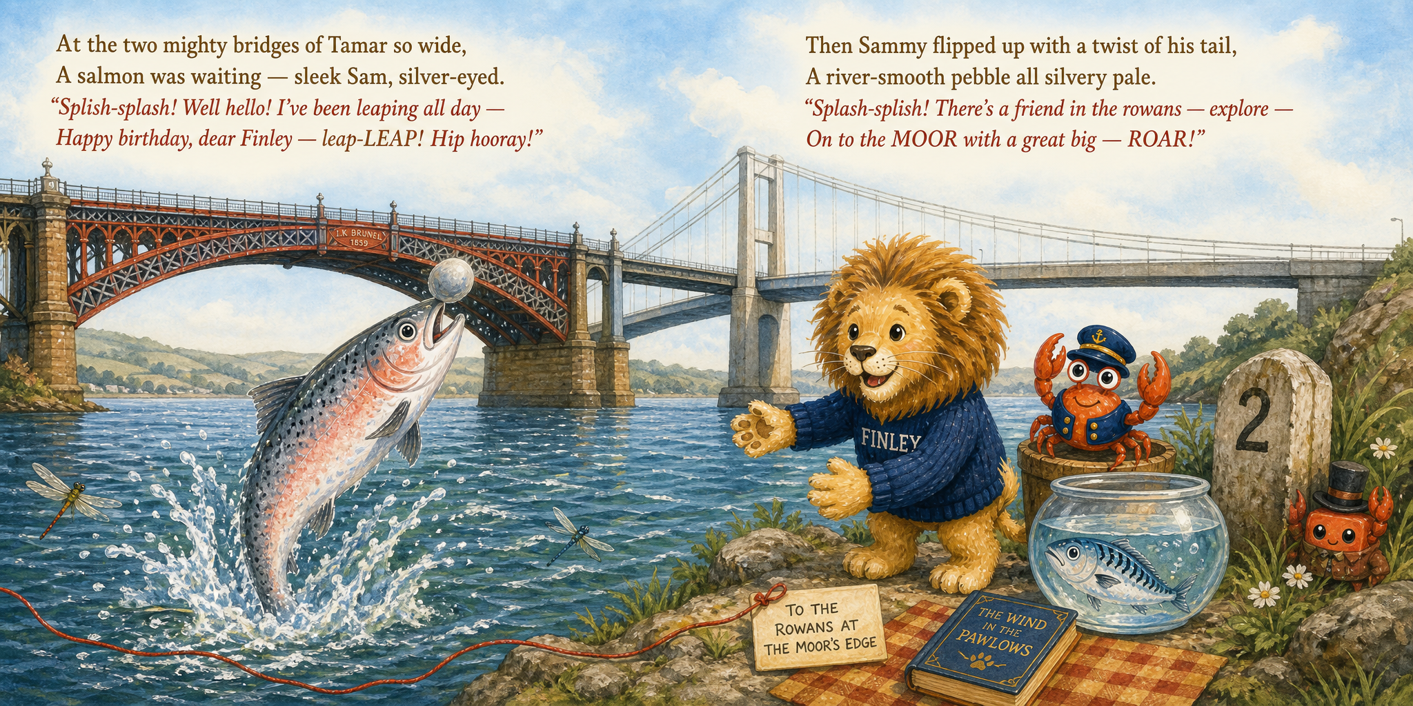 Sammy Salmon & the Two Tamar Bridges