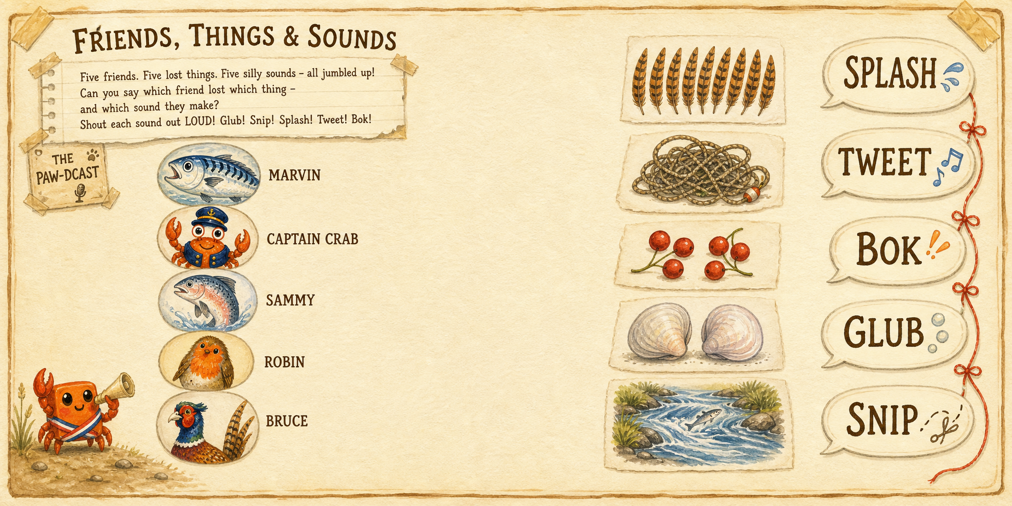 Bonus Game · Friends, Things & Sounds